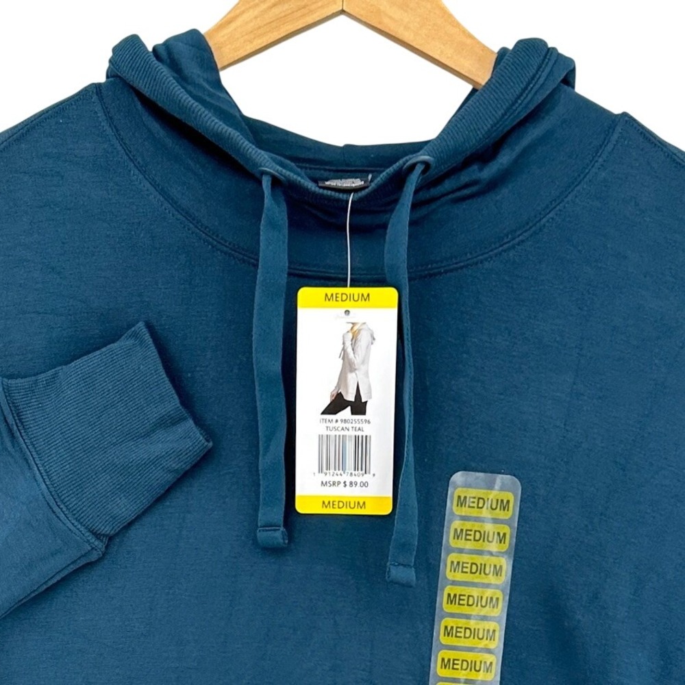 Active Life Tuscan Teal Buttery Soft Modal Blend Pullover Hoodie SZ M MSRP $89